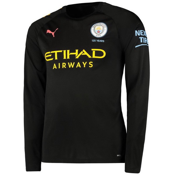 Camiseta Manchester City 2ª ML 2019/20 Negro